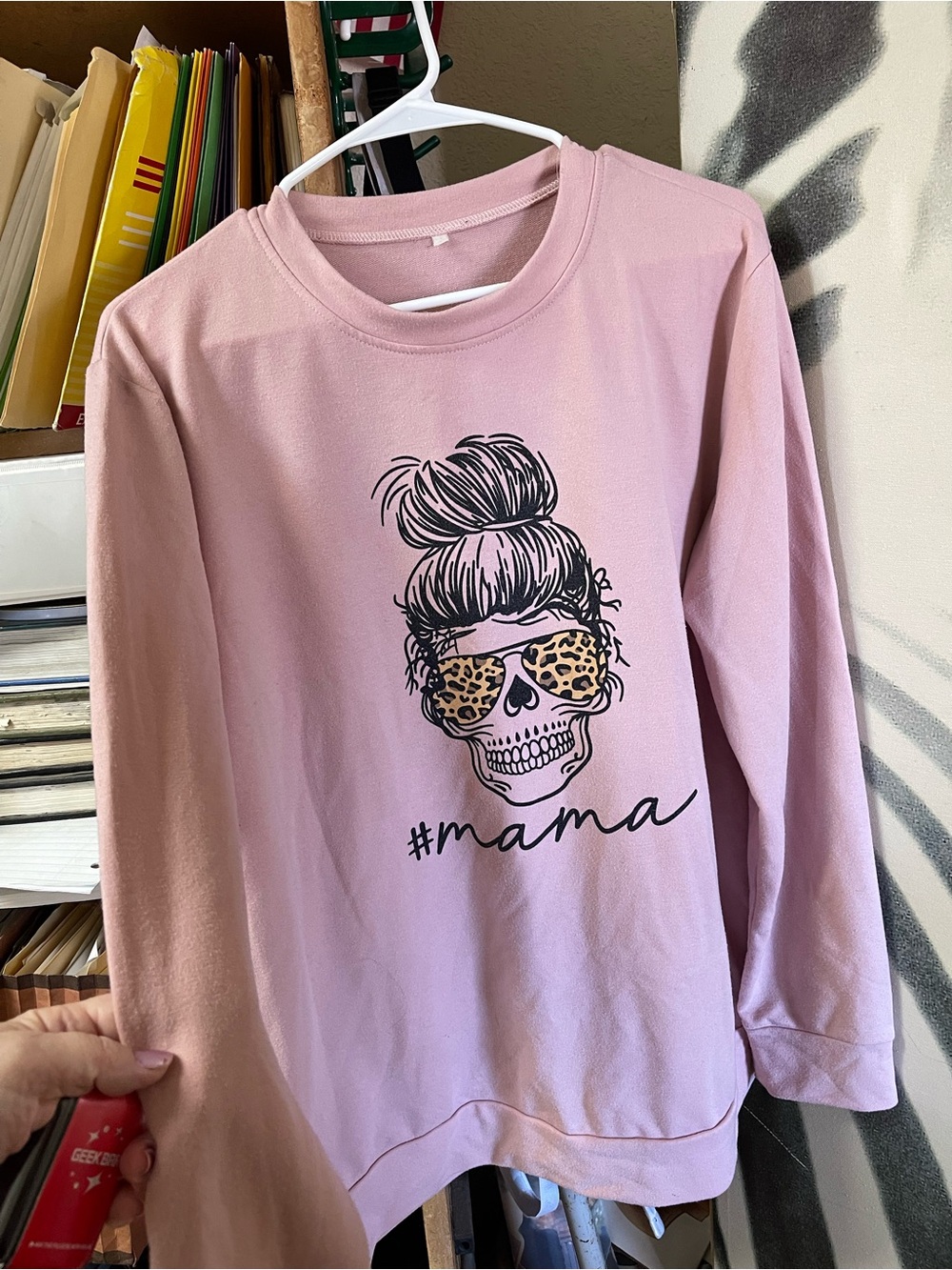 #mama Pink Graphic sweatshirt